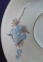 Lade das Bild in den Galerie-Viewer, UNTERTASSE - Porzellan, Goldrand & Innenrand Flora Blumenblüten Blatt Blätter Motiv Dekor (nBC)