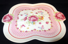 Lade das Bild in den Galerie-Viewer, 6er Set MOCCA KAFFEEGETRÄNKE SERVIER GESCHENKESET - Keramik / Steingut & Hartglas, Flora Rosen Blumenblüten Tiere Schmetterlinge Abstrakt Linien Motiv Dekor (BC)