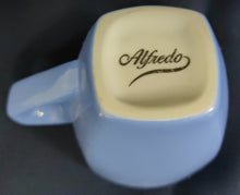 Lade das Bild in den Galerie-Viewer, 9er Set ESPRESSOGEDECKE & STÄNDER - Porzellan Metall, Einfärbiges Modernes Alfredo Aufschrift Motiv Dekor