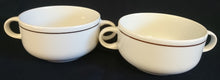 Lade das Bild in den Galerie-Viewer, 2er Set SUPPENTASSEN - Porzellan, Klassisch Linien Streifen Strich Motiv Dekor