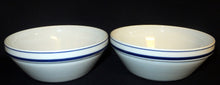 Lade das Bild in den Galerie-Viewer, 2er Set FRÜHSTÜCKS MÜSLISCHALE - Porzellan, Breiter Schmaler Dünner Linien Motiv Dekor (BC) (G)