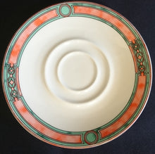 Lade das Bild in den Galerie-Viewer, UNTERTASSE - Porzellan, Abstrakt Kreise Linien Balken Doppelt Relief Motiv Dekor (BC)