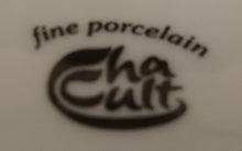 Lade das Bild in den Galerie-Viewer, 2er Set TEETASSE MIT DECKEL - Porzellan, Flora Teeblatt Blätter Motiv Dekor