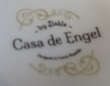 Lade das Bild in den Galerie-Viewer, KAFFEETASSE ~POTT "Casa de Engel"- Porzellan, Flora Lavendel Blumentopf Kaffeekanne Aufschrift Motiv Dekor
