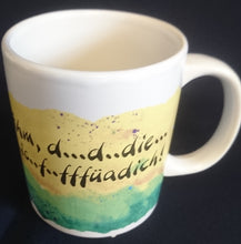 Lade das Bild in den Galerie-Viewer, KAFFEETASSE - Keramik / Steingut, Diddl Blumenantrag Ähm, d d die ist fffüa dich Aufschrift Motiv Dekor