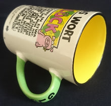 Lade das Bild in den Galerie-Viewer, KAFFEETASSE - Keramik / Steingut, Kleeblatt Glücksschwein Das Wort Glück Text Aufschrift Motiv Dekor