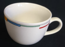 Lade das Bild in den Galerie-Viewer, 2er KAFFEEGEDECK "Atlantic" - Porzellan, Balken Linien Rechtecke Striche Motiv Dekor