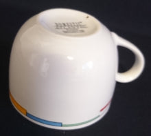 Lade das Bild in den Galerie-Viewer, 2er KAFFEEGEDECK "Atlantic" - Porzellan, Balken Linien Rechtecke Striche Motiv Dekor