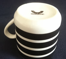 Lade das Bild in den Galerie-Viewer, ESPRESSOTASSE "Cafissimo" - Porzellan, Balken Streifen Linien Motiv Dekor