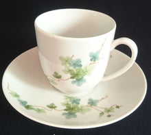 Lade das Bild in den Galerie-Viewer, 2er KAFFEEGEDECK - Porzellan, Flora Blatt Blätter Ranken Efeu Motiv Dekor (BC)