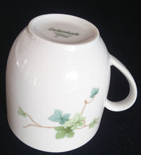 Lade das Bild in den Galerie-Viewer, 2er KAFFEEGEDECK - Porzellan, Flora Blatt Blätter Ranken Efeu Motiv Dekor (BC)