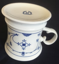 Lade das Bild in den Galerie-Viewer, TEETASSE - Porzellan, Indisch Blau Strohblume Verwandt Zeichen Symbole Abstrakt Tee Pott Aufschrift Motiv Dekor