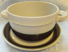 Lade das Bild in den Galerie-Viewer, SUPPENTOPF UNTERTELLER - Keramik / Steingut, Breiter & Schmaler Streifen Linien Motiv Dekor