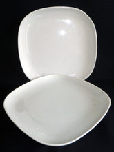 Lade das Bild in den Galerie-Viewer, 2er Set DESSERTTELLER - Keramik / Steingut, Einfärbige Quadratische Ovale Ecken Form Motiv Dekor