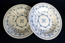 Lade das Bild in den Galerie-Viewer, SUPPENTELLER - Porzellan, Indisch Blau Strohblumen Motiv Dekor