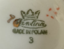 Lade das Bild in den Galerie-Viewer, 3er KAFFEEGEDECK - Porzellan, Goldrand Perlmut Abstrakt Batik Motiv Dekor