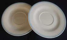 Lade das Bild in den Galerie-Viewer, 2er Set UNTERTASSE - Porzellan, Doppelter Linien Dekorrand Motiv Dekor