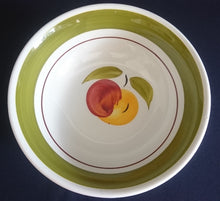 Lade das Bild in den Galerie-Viewer, MITTELGROßE BEILAGENSCHÜSSEL - Keramik / Steingut, Breiter & Dünner Rand Obst Früchte Blatt Blätter Motiv Dekor (nBC)
