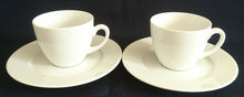 Lade das Bild in den Galerie-Viewer, 2er Set 2er MOCCA KAFFEEGEDECK - Porzellan, Einfärbiges Gastronomisches Motiv Dekor