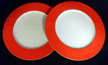 Lade das Bild in den Galerie-Viewer, SPEISETELLER - Porzellan, Breiter Farbiger Rand Motiv Dekor (BC)