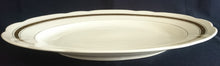 Lade das Bild in den Galerie-Viewer, BEILAGEN~ SERVIERPLATTE - Porzellan, Abstrakt Flora Blatt Blätter Ranken Gewölbter Rand Motiv Dekor