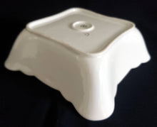 Lade das Bild in den Galerie-Viewer, 2er Set SERVIER~ BEILAGENSCHALE - Porzellan, Abstrakt Flora Blatt Blätter Ranken Gewölbter Rand Motiv Dekor