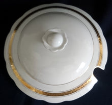 Lade das Bild in den Galerie-Viewer, SUPPENTERRINE MIT DECKEL - Porzellan, Abstrakt Flora Blatt Blätter Ranken Gewölbter Rand Motiv Dekor