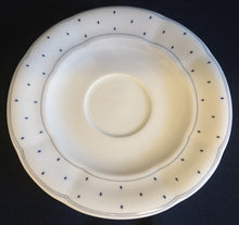 Lade das Bild in den Galerie-Viewer, 3er KAFFEEGEDECK - Porzellan, Geometrisches Karo Punkte Tupfen Linien Gewölbter Relief Rand Motiv Dekor