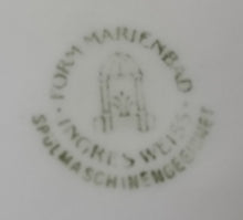 Lade das Bild in den Galerie-Viewer, UNTERTASSE "Ingres Weiss" - Porzellan, Klassisches Zweifärbiges Motiv Dekor (Grüner Stempel) (nBC)