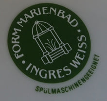 Lade das Bild in den Galerie-Viewer, UNTERTASSE "Ingres Weiss" - Porzellan, Klassisches Zweifärbiges Motiv Dekor (Grünes Markenzeichen) (nBC)