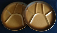 Lade das Bild in den Galerie-Viewer, 2er Set FONDUETELLER (6 Kammer) - Keramik / Steingut, Einfärbiges Kammer Relief Motiv Dekor