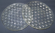 Lade das Bild in den Galerie-Viewer, DESSERTTELLER - Hartglas, Abstrakte Geometrische Waagerechte Senkrechte Linie Striche Motiv Dekor