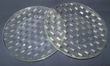 Lade das Bild in den Galerie-Viewer, 2er Set DESSERTTELLER - Hartglas, Abstrakte Geometrische Waagerechte Senkrechte Linie Striche Motiv Dekor (BC)