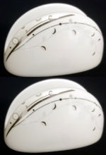 Lade das Bild in den Galerie-Viewer, SERVIETTENHALTER - Porzellan, Flora Abstrakt Grashalme Blatt Blätter Motiv Dekor (BC)