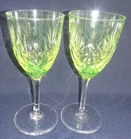 Lade das Bild in den Galerie-Viewer, 2er Set LIKÖR~ GETRÄNKEGLÄSER- 24% Pbo Bleikristall, Abstrakter Grashalm Gräserhalme Motiv Dekor