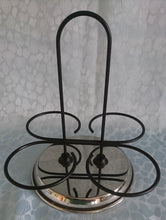 Lade das Bild in den Galerie-Viewer, 5er Set BEILAGENSCHÄLCHEN & SERVIERSTÄNDER - Edelstahl & Keramik , Einfärbiges Modernes Designform Motiv Dekor