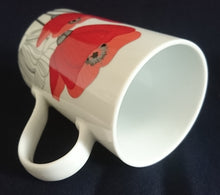 Lade das Bild in den Galerie-Viewer, KAFFEETASSE - Porzellan, Flora Mohnblumen Blüten Pflanzen Motiv Dekor