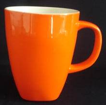 Lade das Bild in den Galerie-Viewer, KAFFEETASSE - Porzellan, Einfärbiges Modernes Orangenes Motiv Dekor