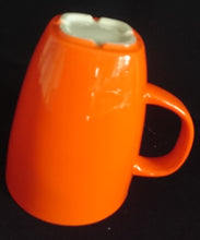 Lade das Bild in den Galerie-Viewer, 2er Set KAFFEETASSEN - Porzellan, Einfärbiges Modernes Blaues & Orangenes Motiv Dekor