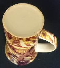 Lade das Bild in den Galerie-Viewer, KAFFEETASSE ~POTT - Porzellan, Goldene Engel Statue Figur Flügel Werbeaufschrift Innen Motiv Dekor