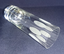 Lade das Bild in den Galerie-Viewer, MINI LONGDRINK~ GETRÄNKEGLAS - Kristallglas, Mattiert Ovale Kreise Flecken Punkte Motiv Dekor