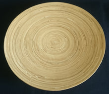Lade das Bild in den Galerie-Viewer, SCHALENTELLER - Holz (Balsa), Baumjahres Ringe Holz Kreise Motiv Dekor (nBC)
