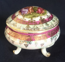 Lade das Bild in den Galerie-Viewer, SCHMUCKDOSE MIT DECKEL - Porzellan, Abstrakt Symbol Zeichen Menschen Frau Mann Motiv Dekor