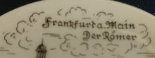 Lade das Bild in den Galerie-Viewer, SAMMELTELLERCHEN UNTERSETZER - Porzellan, Frankfurt am Main Der Römer Zeichnungen Motiv Dekor (BC)