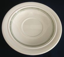 Lade das Bild in den Galerie-Viewer, UNTERTASSE - Keramik / Steingut, Innenrand Relief Linien Balken Motiv Dekor (nBC)