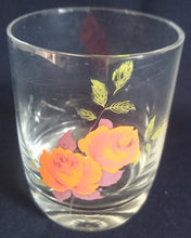 Lade das Bild in den Galerie-Viewer, WHISKEY~ WHISKY~ GETRÄNKEGLAS - Hartglas, Flora Rosen Blumenblüte Blatt Blätter Motiv Dekor