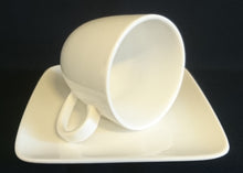 Lade das Bild in den Galerie-Viewer, 2er KAFFEEGEDECK - Porzellan, Einfärbiges Gastronomisches Motiv Dekor