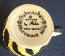 Lade das Bild in den Galerie-Viewer, 2er Set MOCCA KAFFFETASSEN - Keramik / Steingut, Leoparden Tiger Zebra Fell Muster Motiv Dekor