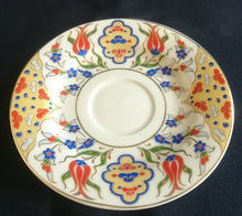 Lade das Bild in den Galerie-Viewer, 2er Set 2er MOCCA GEDECKE "Junbostar" - Porzellan, Goldrand Linien Flora Blumenblüten Pflanzen Motiv Dekor