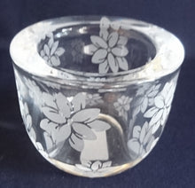 Lade das Bild in den Galerie-Viewer, TEELICHTHALTER - Hartglas, Flora Blumenblüten Blatt Blätter Pflanzen Motiv Dekor (nBC)